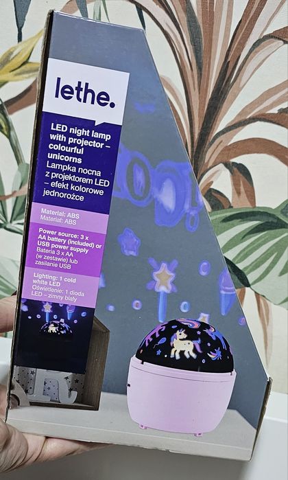 Lampka projektor różowy Jednorożec