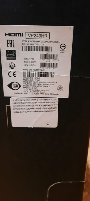 Монитор Asus  VP249