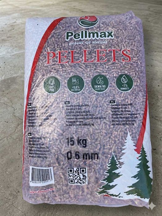 Пелети (паливні гранули) з деревини. Pellets "PELLMAX"