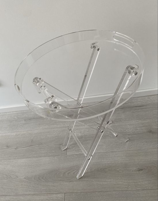 Stolik kawowy akrylowy transparentny taca przezroczysty vevor