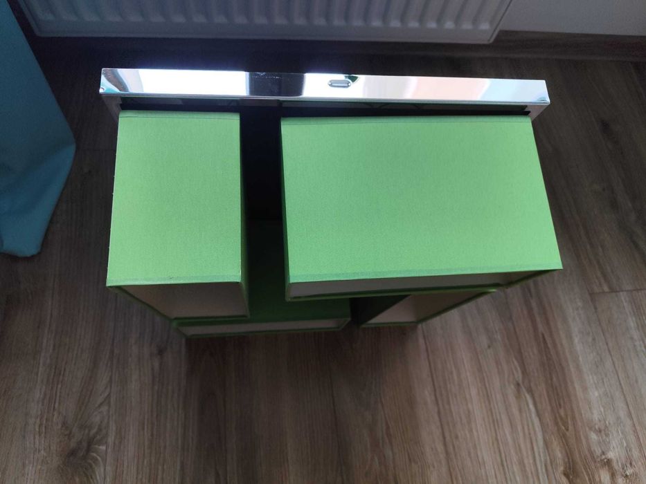 Lampa sufitowa zielona plafon + 2 lampki nocne