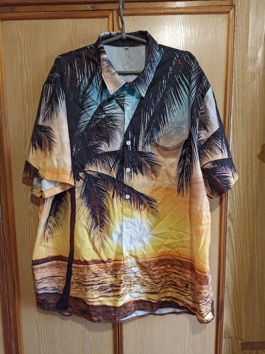 Рубашка Гавайка большого размера , размер 54-56