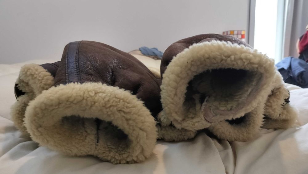 SCHOTT B-3 DE 1986 sheepskin com lâ por dentro