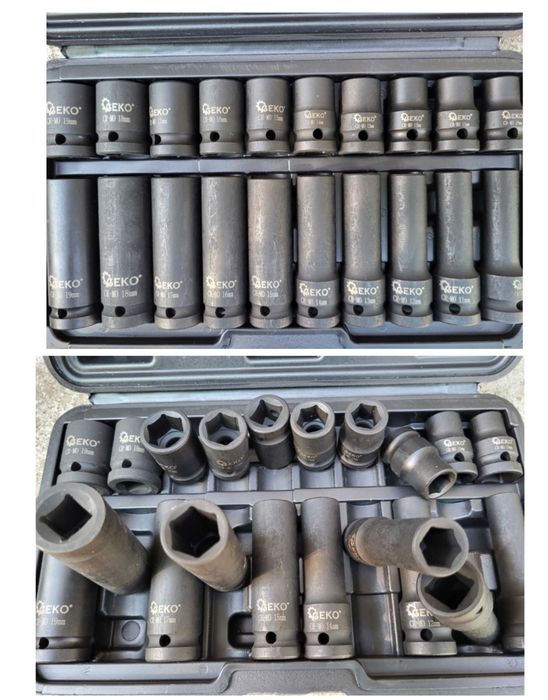 Набор ударных головок  1/2  Geko G10513-G10517