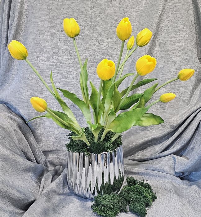 Wielkanoc tulipany silikonowe premium bukiet 10szt. Nowe