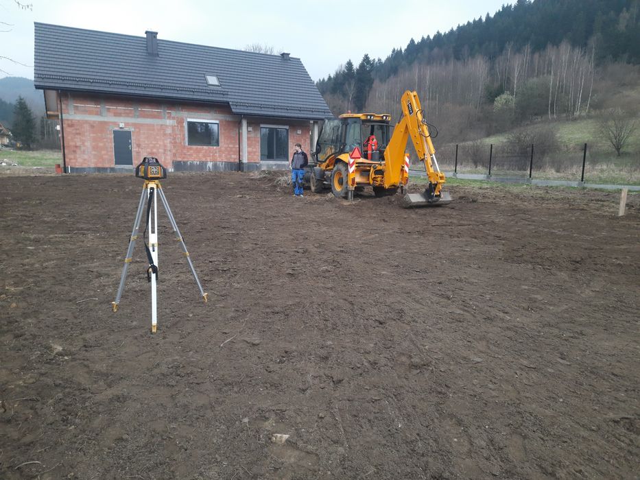 Uslugi koparko ładowarką JCB, koparka, drenaże, drogi, roboty ziemne