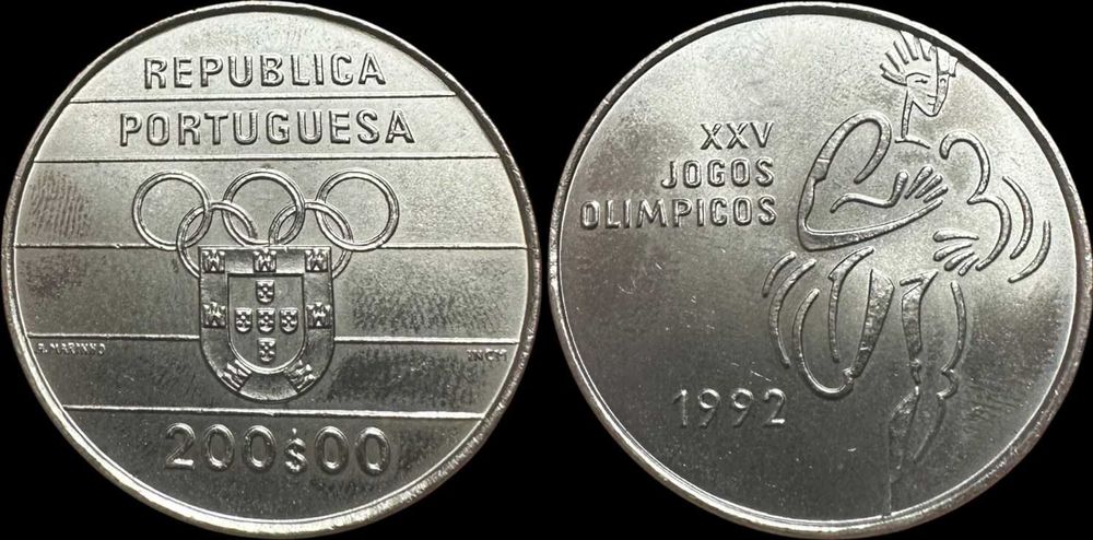 200 Escudos - 1992 - Portugal - Jogos Olímpicos