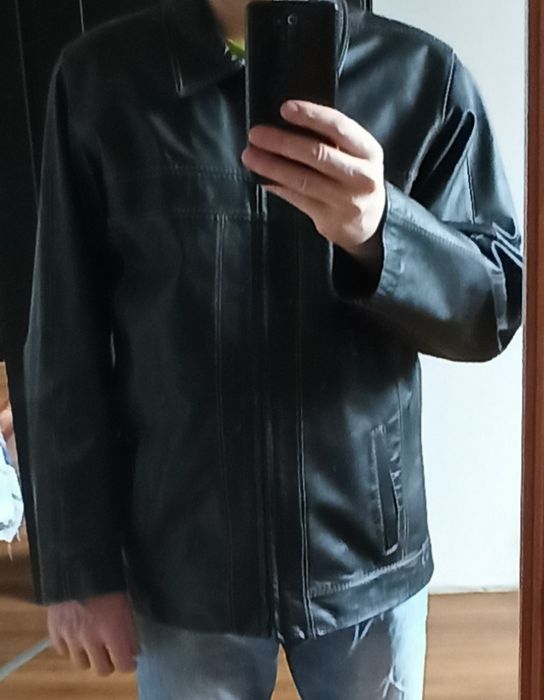 Kurtka skórzana czarna