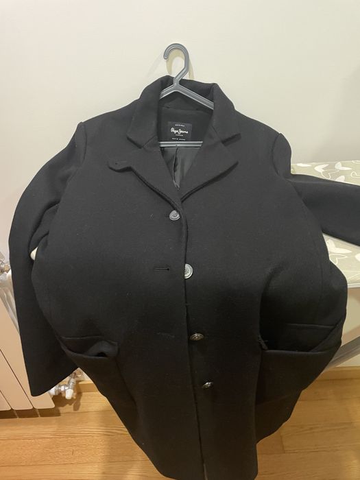 Sobretudo preto pepe jeans