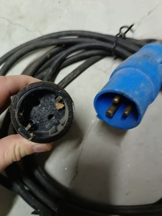 Extensão 5m com ficha cee  16A macho monofásica