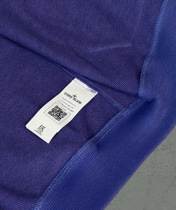 Кофта Stone Island Зіп худі Стон Айленд Синя кофта з патчем