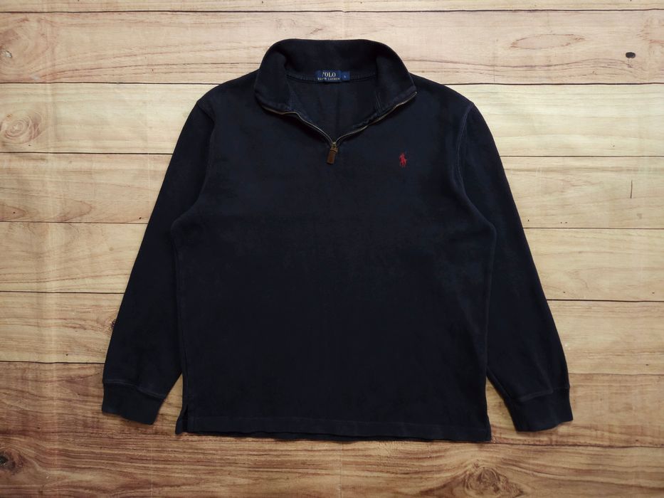 POLO RALPH LAUREN Sweter Męski Quarter Zip Granatowy r. L