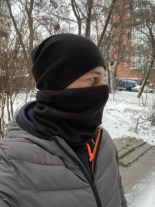 Баф Снуд з флісу двошаровий теплий з резинкою