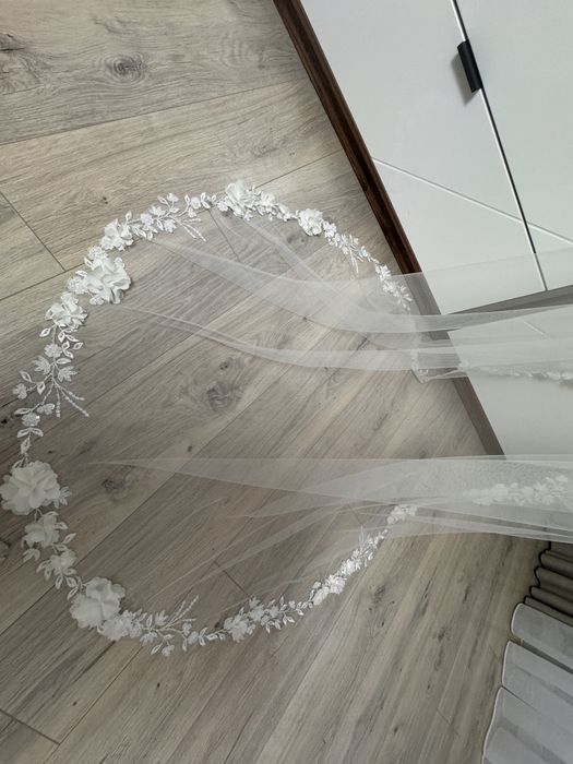 Welon katedralny kwiaty 3D 2,5m
