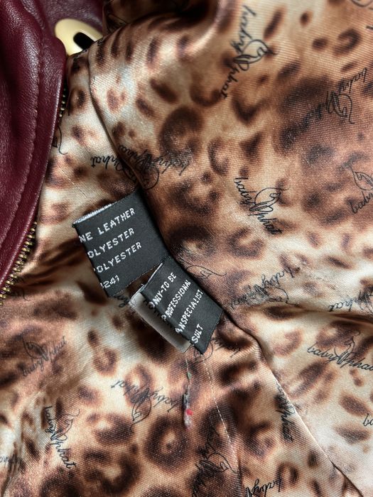 Vintage 2000s Baby Phat leather fur jacket kurtka z futerkiem