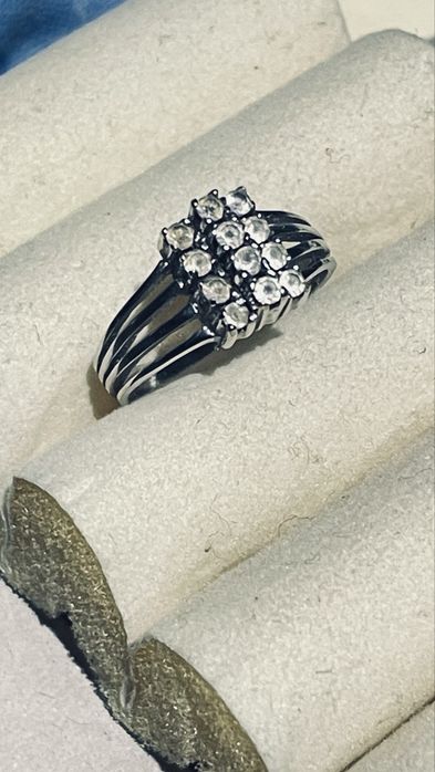 Anel de ouro branco 19.2k