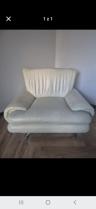 Fotel eko skóra do salonu
