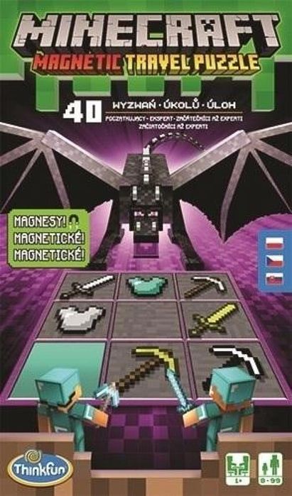 Minecraft: Magnetic Travel Puzzle Ravensburger pudełko,155x260x18 mm