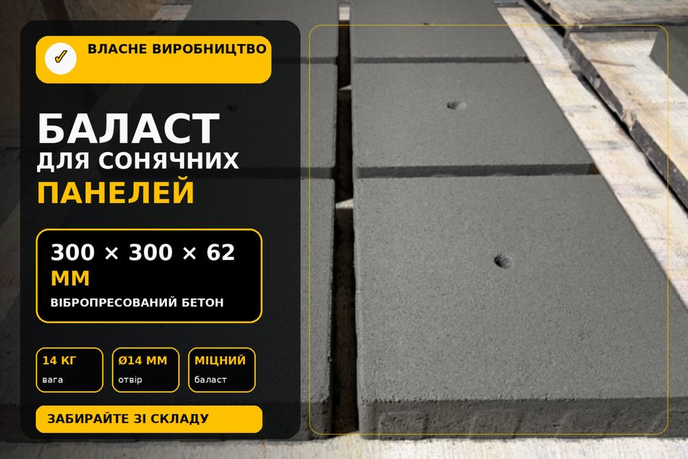 Баласт для сонячниз панелей