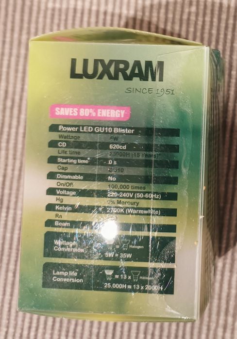 Lâmpada Led GU 10