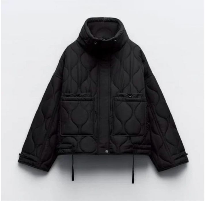 Стьобана демісезонна куртка zara xs оверсайз нова