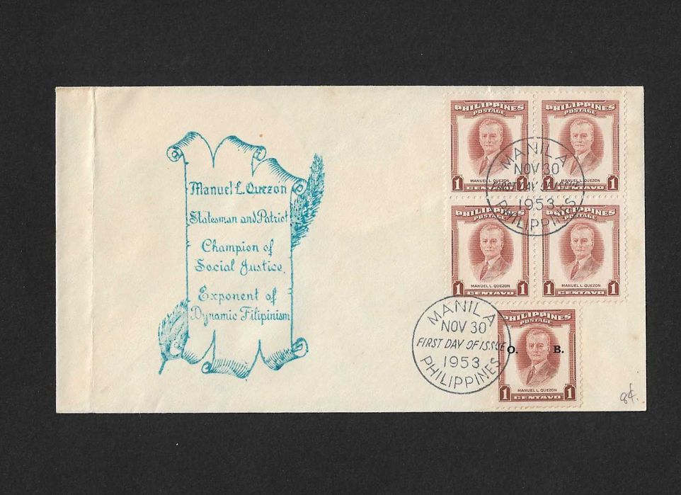Envelope do 1º dia. Filipinas 1953
