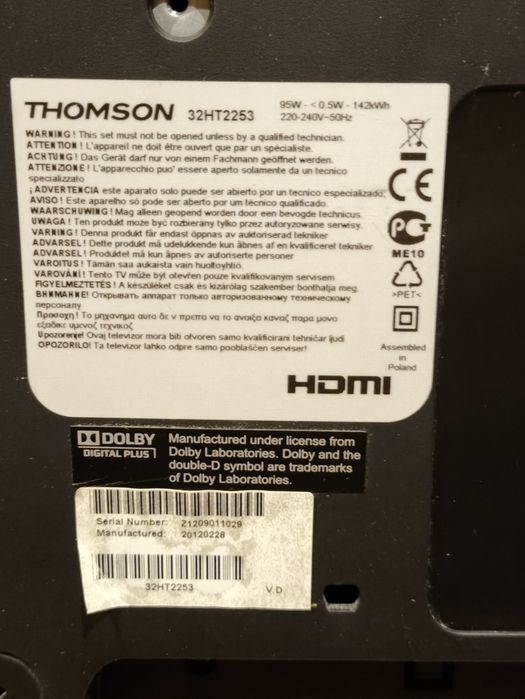 Плазма THOMSON 32HT2253