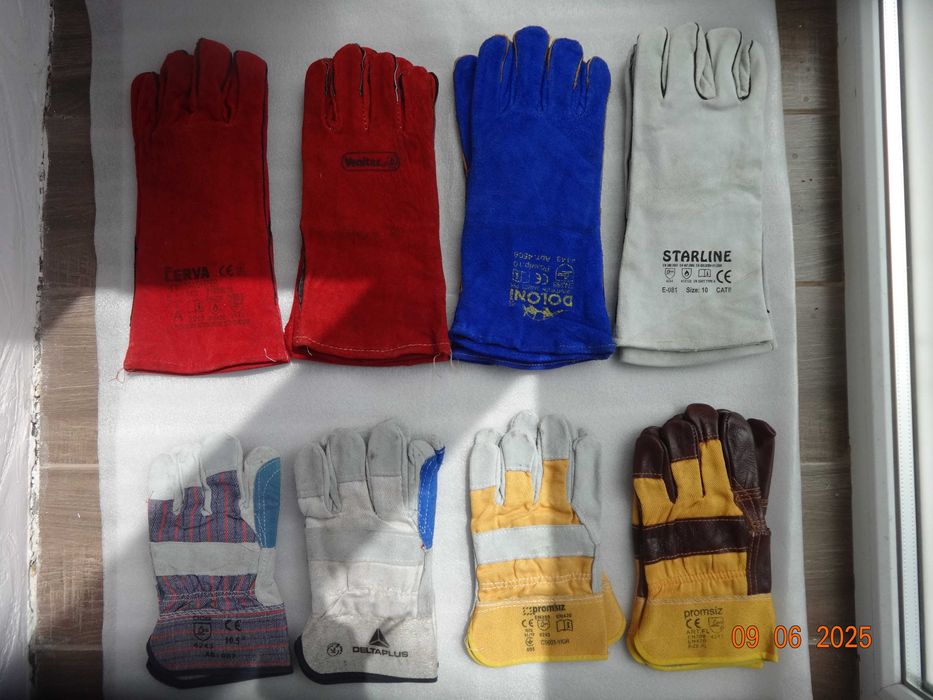 Рукавиці робочі, рукавиці шкіряні, перчатки рабочие, краги.