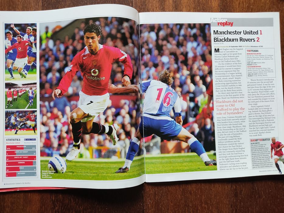 Programa de jogo Manchester United Benfica 2005/06 Champions league