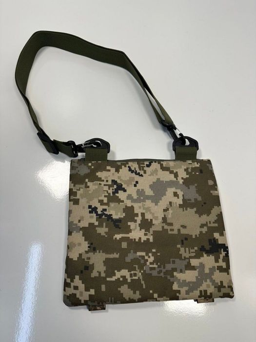 Чоловіча тактична сумка месенджер через плече тактическая плечо чорна