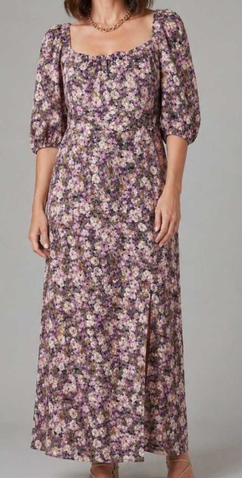 Sukienka Taranko 40-42 wiskoza malowane kwiaty