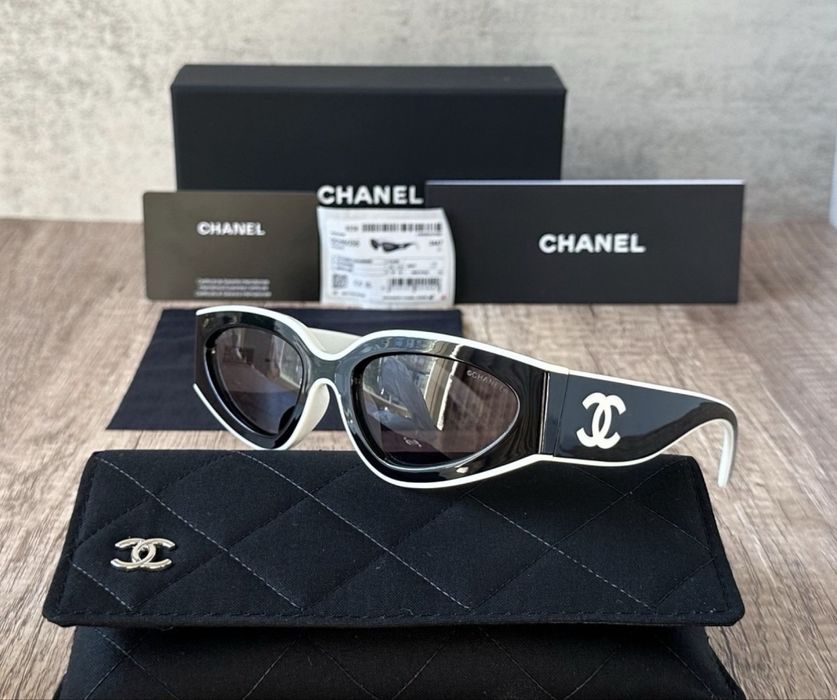 Okulary Chanel CC + etui, pudelko = prezent