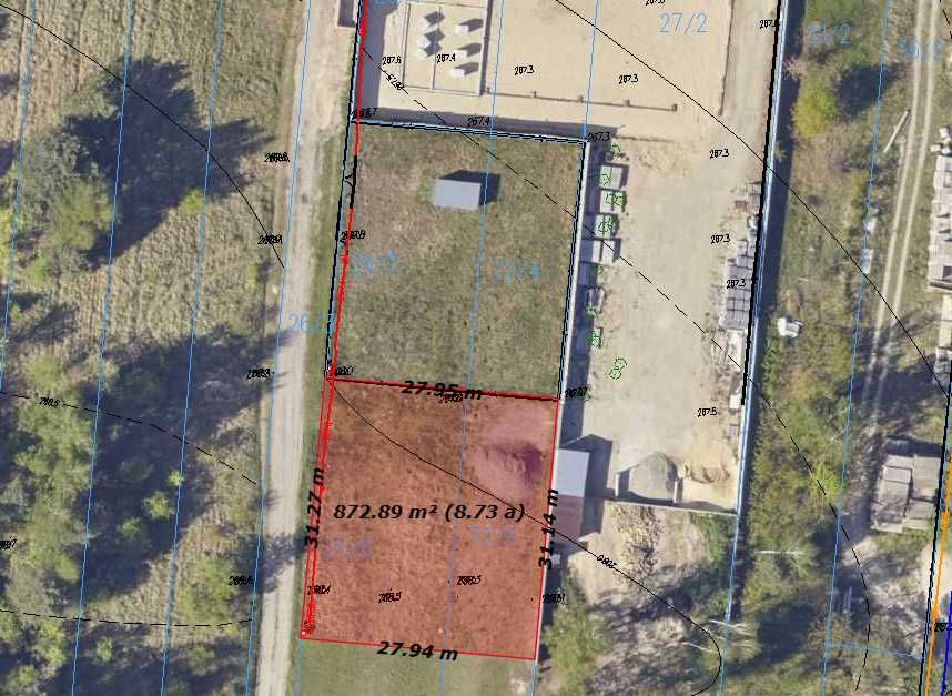 Działka budowlana z warunkami zabudow ul. Petera (870 m²) - Widok 3