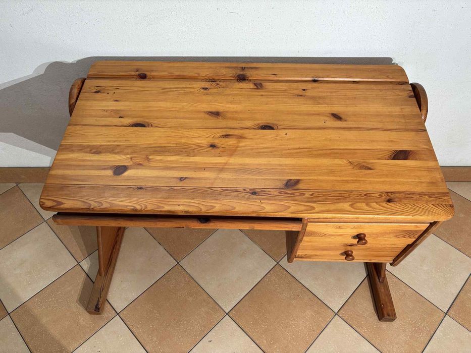 Używane biurko sosnowe z funkcją podnoszenia blatu REZERWACJA