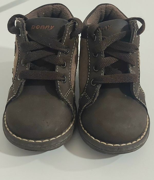 Ponny extra Trzewiki Kozaki Skóra naturalna brąz roz. 22 _ 13.5 cm