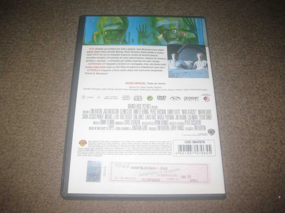 DVD "Marte Ataca!" com Jack Nicholson64550630809345121