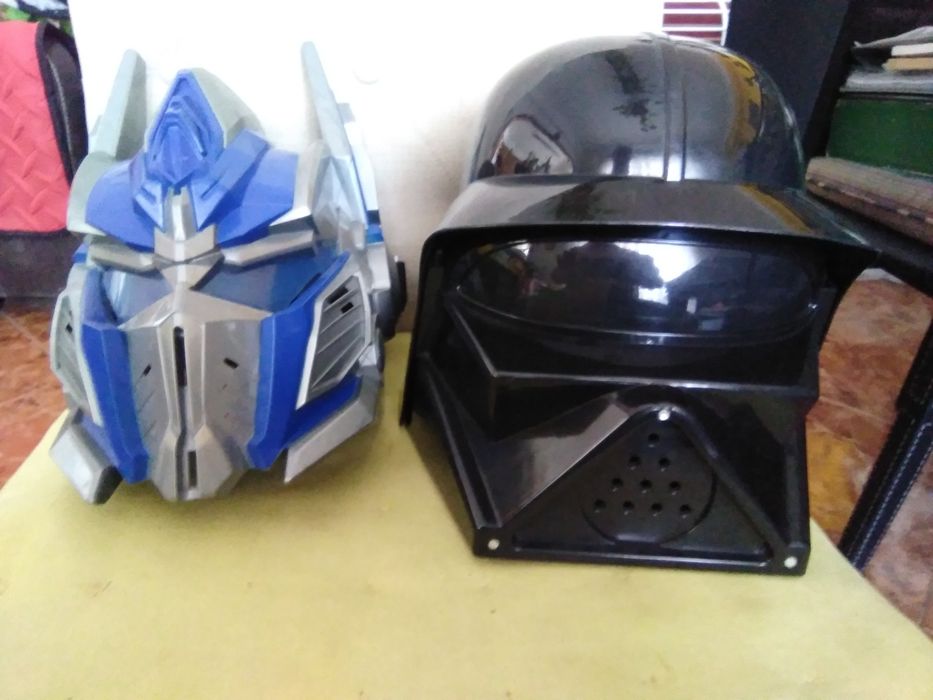 Máscaras incrível Hulk star wars Transformers Optimus.