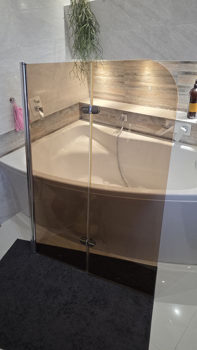 Parawan nawannowy skladany 140x100 szkło brazowe