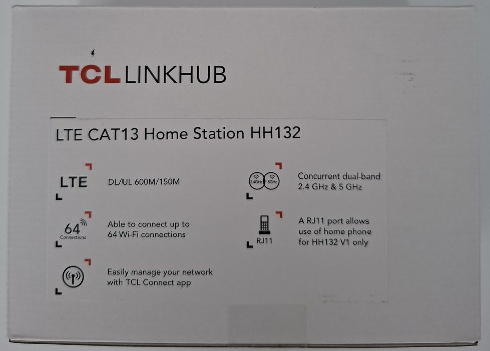 Router bezprzewodowy TCL LINKHUB HH132 karta sim