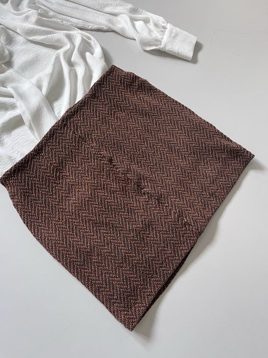 MANGO elegancka brązowa spódnica M vintage old money