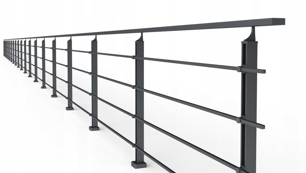 Balustrada ANTRACYTOWA balkonowa, schodowa - system. Zrób to sam.