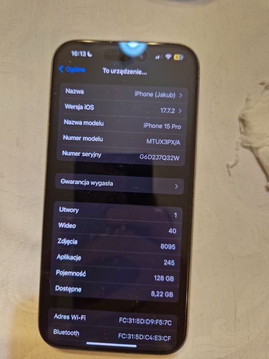 Iphone 15 pro 128GB Naturalny Tytan