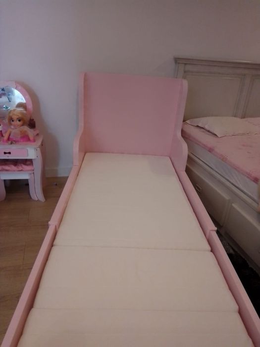 IKEA Cama extensível, rosa claro, 80x200 cm