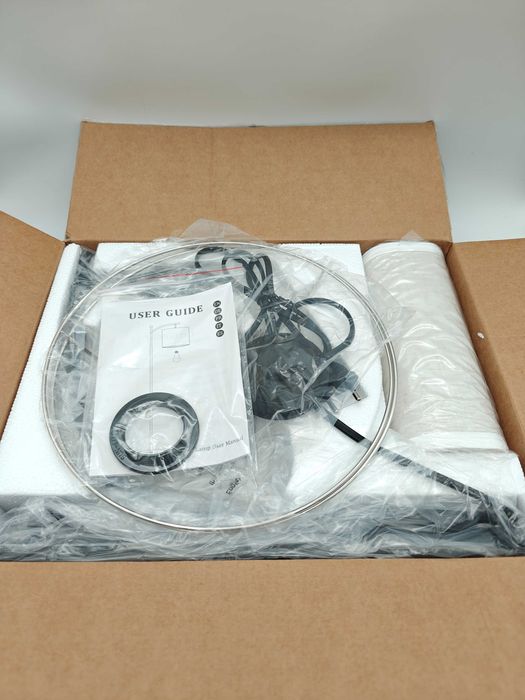 Lâmpada de Pé LED 154 cm – 9 W, 3000–6000 K, Cúpula de Linho