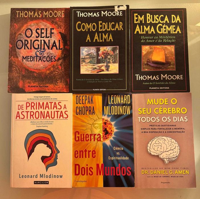 Livros de Espiritualidade, Psicologia e Desenvolvimento Pessoal , Teosofia, Auto Ajuda, Neurociência, Daniel Amen, Chopra, Damásio, Tolle .