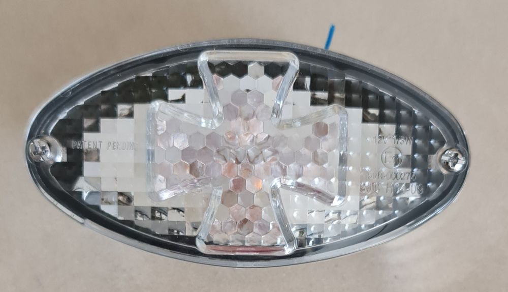 Задний фонарь мото, мальтийский крест + сменное стекло. Для тюнинга.