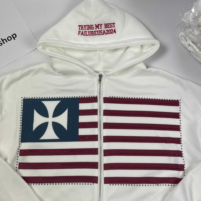 Zip-Hoodie USA balenciaga, numbernine, LGB, LGB, archive, opium