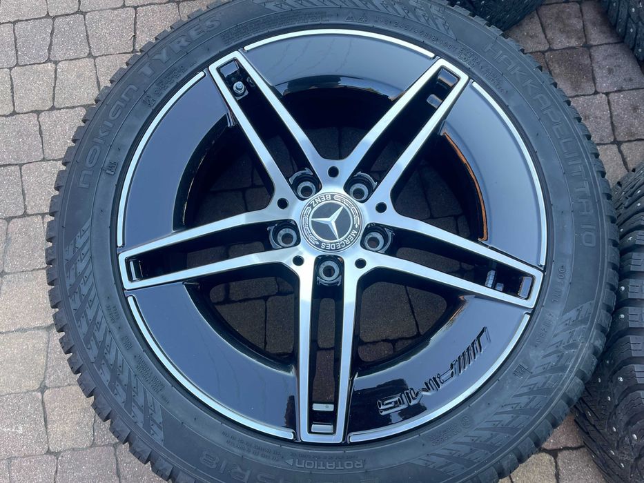 4076. Koła zimowe 18" Mercedes C236 CLE oryginalne AMG 245/45/18 Nokian 2023r 9mm