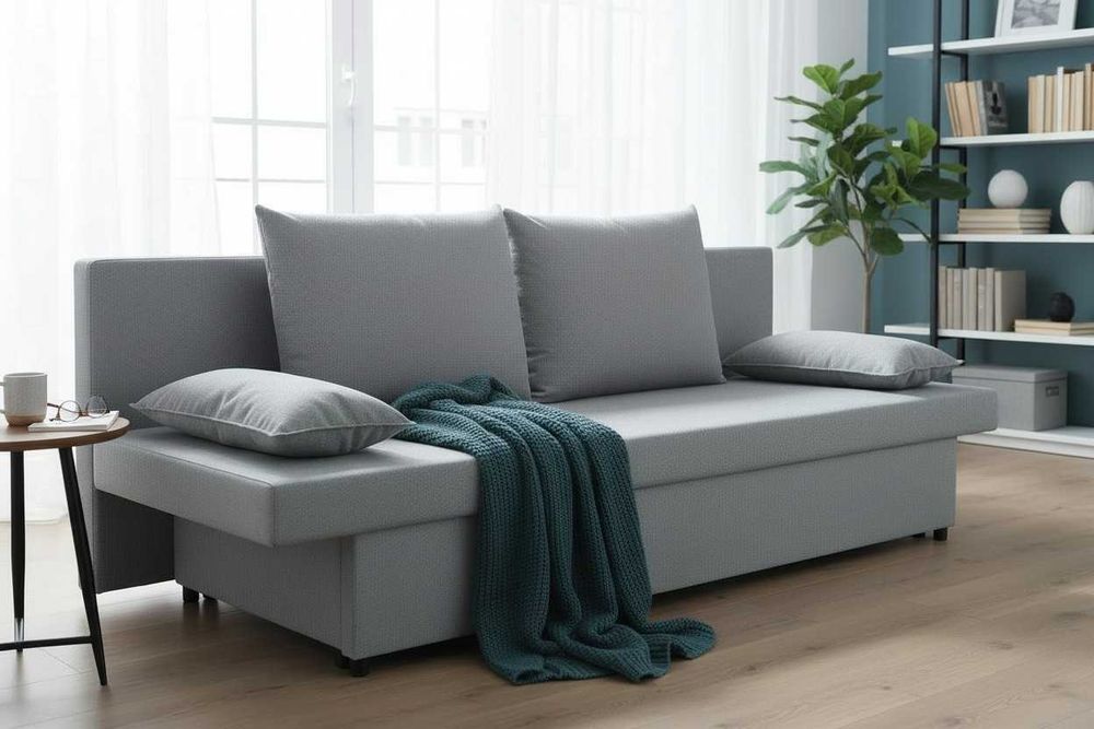 Sofa Karmela rozkładana z funkcją spania kanapa łóżko wersalka poduszki