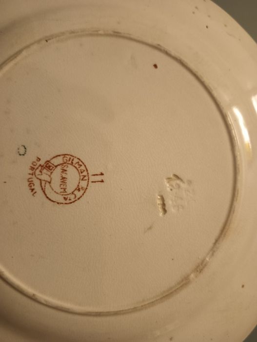 Porcelana Antiga e Rara	Prato raso 11	GILMAN & C.ta  SACAVÉM*